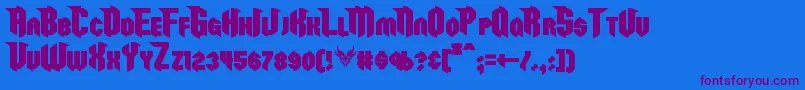 En savoir plus sur la police RazorclawBold Police RazorclawBold – polices violettes sur fond bleu