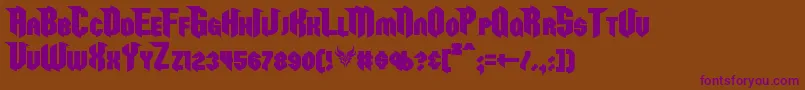 RazorclawBold Font – Purple Fonts on Brown Background