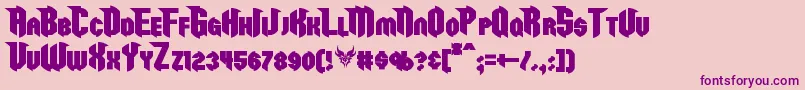 RazorclawBold Font – Purple Fonts on Pink Background