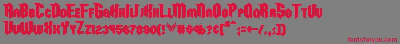 RazorclawBold Font – Red Fonts on Gray Background