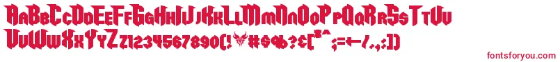 RazorclawBold Font – Red Fonts on White Background