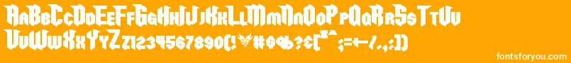 RazorclawBold Font – White Fonts on Orange Background