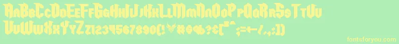RazorclawBold Font – Yellow Fonts on Green Background