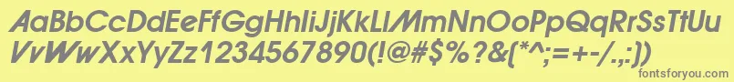 ForwardadBoldOblique Font – Gray Fonts on Yellow Background