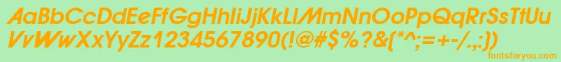 ForwardadBoldOblique Font – Orange Fonts on Green Background