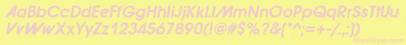 ForwardadBoldOblique Font – Pink Fonts on Yellow Background