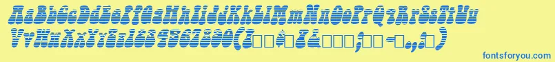 SargooItalic Font – Blue Fonts on Yellow Background