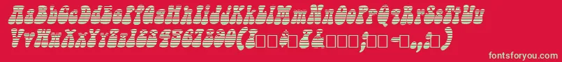 フォントSargooItalic – 赤い背景に緑の文字