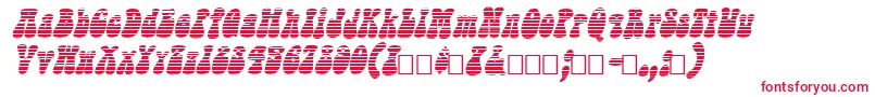 フォントSargooItalic – 白い背景に赤い文字