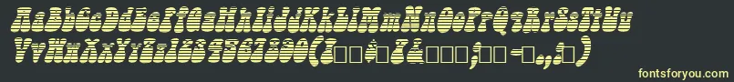 フォントSargooItalic – 黒い背景に黄色の文字