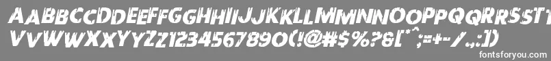 フォントRedundeadstaggeredital – 灰色の背景に白い文字