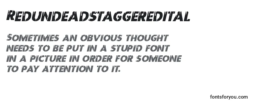 Review of the Redundeadstaggeredital Font