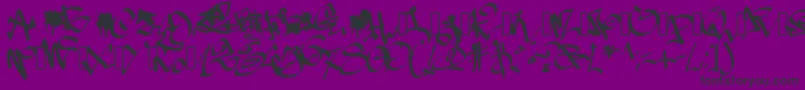 Pwgraffiti Font – Black Fonts on Purple Background