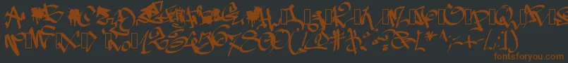 Pwgraffiti Font – Brown Fonts on Black Background