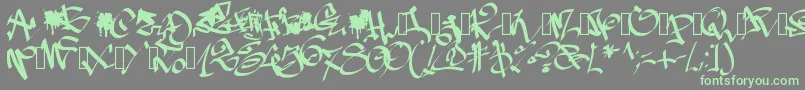 Pwgraffiti Font – Green Fonts on Gray Background
