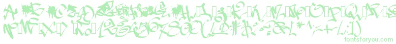 Pwgraffiti Font – Green Fonts on White Background