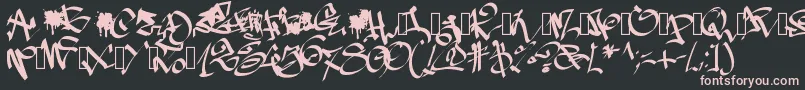 Pwgraffiti Font – Pink Fonts on Black Background