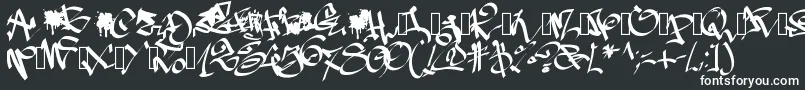 Pwgraffiti Font – White Fonts on Black Background