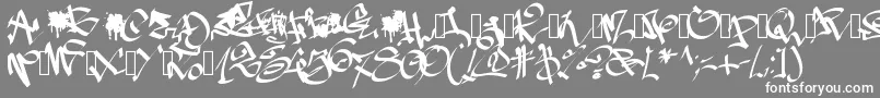 フォントPwgraffiti – 灰色の背景に白い文字