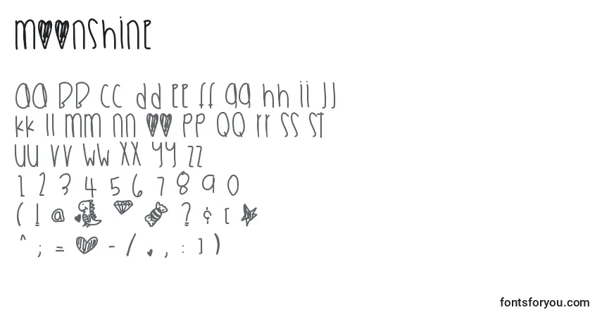 Moonshineフォント–アルファベット、数字、特殊文字