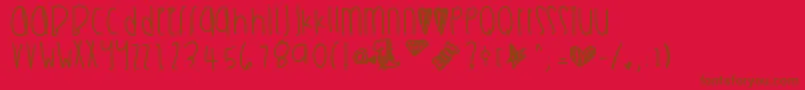 Moonshine Font – Brown Fonts on Red Background