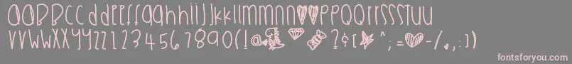 Moonshine-Schriftart – Rosa Schriften auf grauem Hintergrund