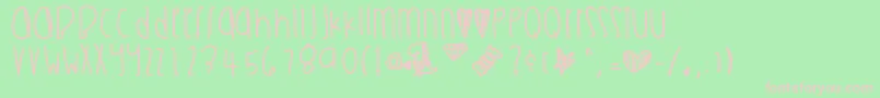 Moonshine Font – Pink Fonts on Green Background