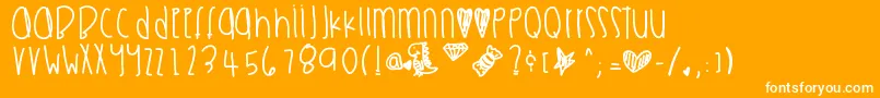Moonshine Font – White Fonts on Orange Background
