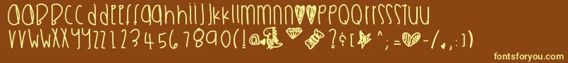 Moonshine Font – Yellow Fonts on Brown Background