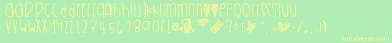 Moonshine Font – Yellow Fonts on Green Background