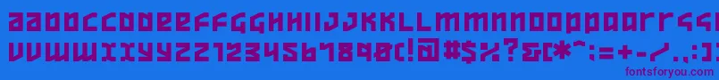 Ov Font – Purple Fonts on Blue Background