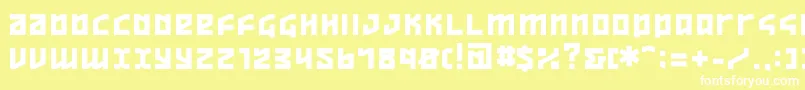 Ov Font – White Fonts on Yellow Background