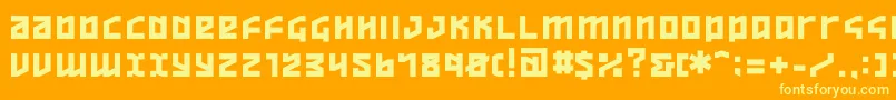 Ov Font – Yellow Fonts on Orange Background