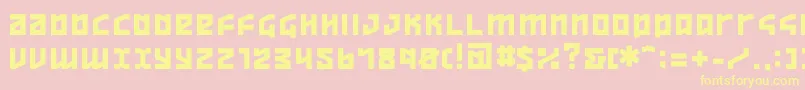 Ov Font – Yellow Fonts on Pink Background