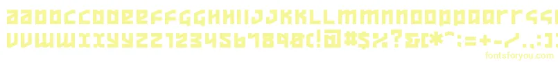 Ov Font – Yellow Fonts on White Background