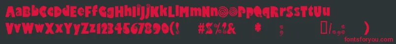 Hippocritic Font – Red Fonts on Black Background