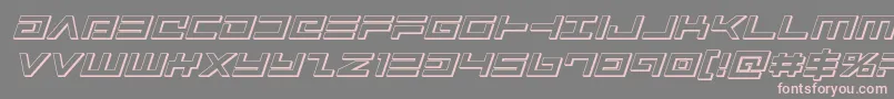 フォントAvenger3Dital – 灰色の背景にピンクのフォント