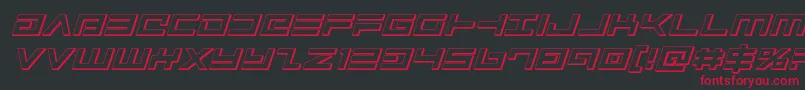 Avenger3Dital Font – Red Fonts on Black Background