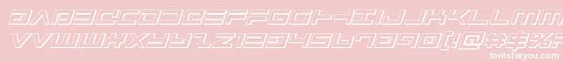 Avenger3Dital Font – White Fonts on Pink Background