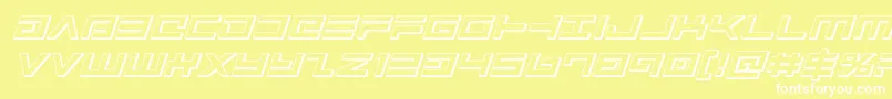 Avenger3Dital Font – White Fonts on Yellow Background