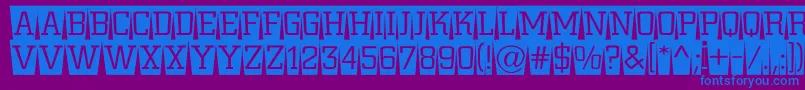 ACitynovattlcmswlt Font – Blue Fonts on Purple Background