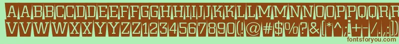 ACitynovattlcmswlt Font – Brown Fonts on Green Background