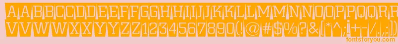 ACitynovattlcmswlt Font – Orange Fonts on Pink Background