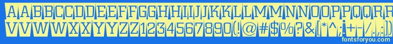 ACitynovattlcmswlt Font – Yellow Fonts on Blue Background