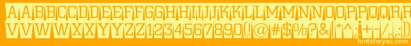 ACitynovattlcmswlt Font – Yellow Fonts on Orange Background