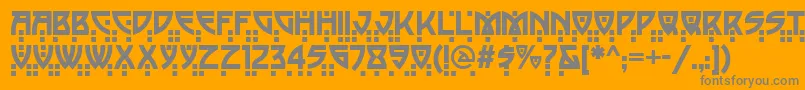 Balac Font – Gray Fonts on Orange Background