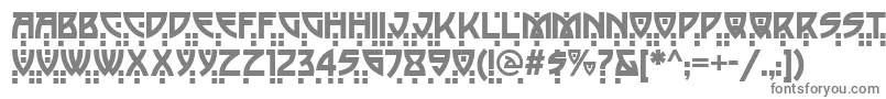 フォントBalac – 白い背景に灰色の文字