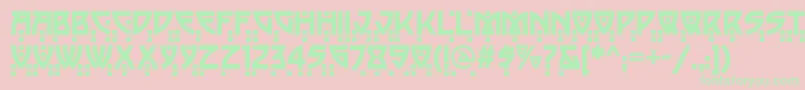 Balac Font – Green Fonts on Pink Background