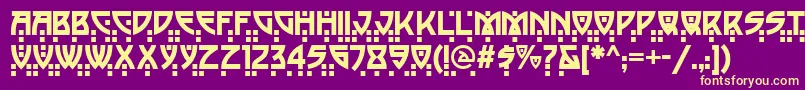 Balac Font – Yellow Fonts on Purple Background