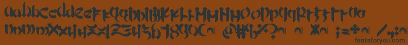 Mellogothic Font – Black Fonts on Brown Background